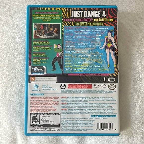 Wii U - Just Dance 4 - Nintendo - rated E - Picture 2 of 4